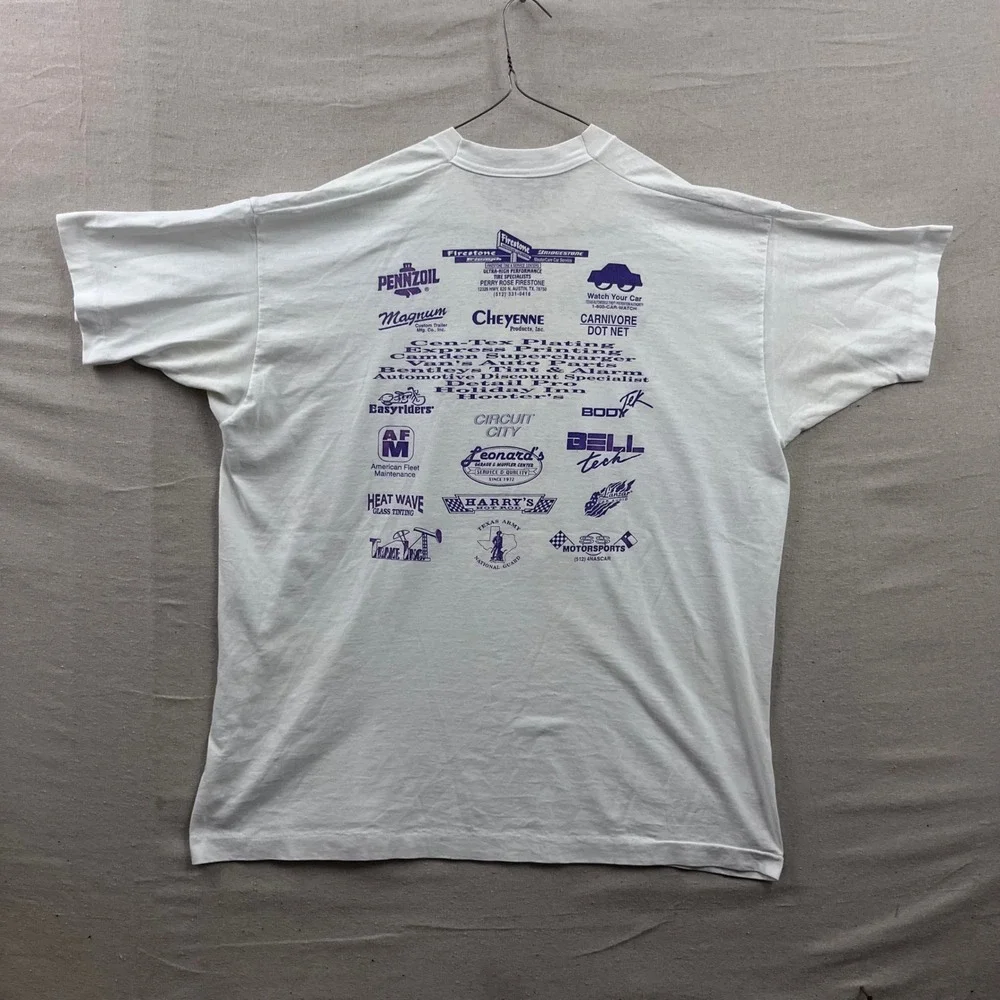 Fruit of the Loom Texas Heat‎ Wave T Shirt Mens XXL White 1996 Car Show Graphic